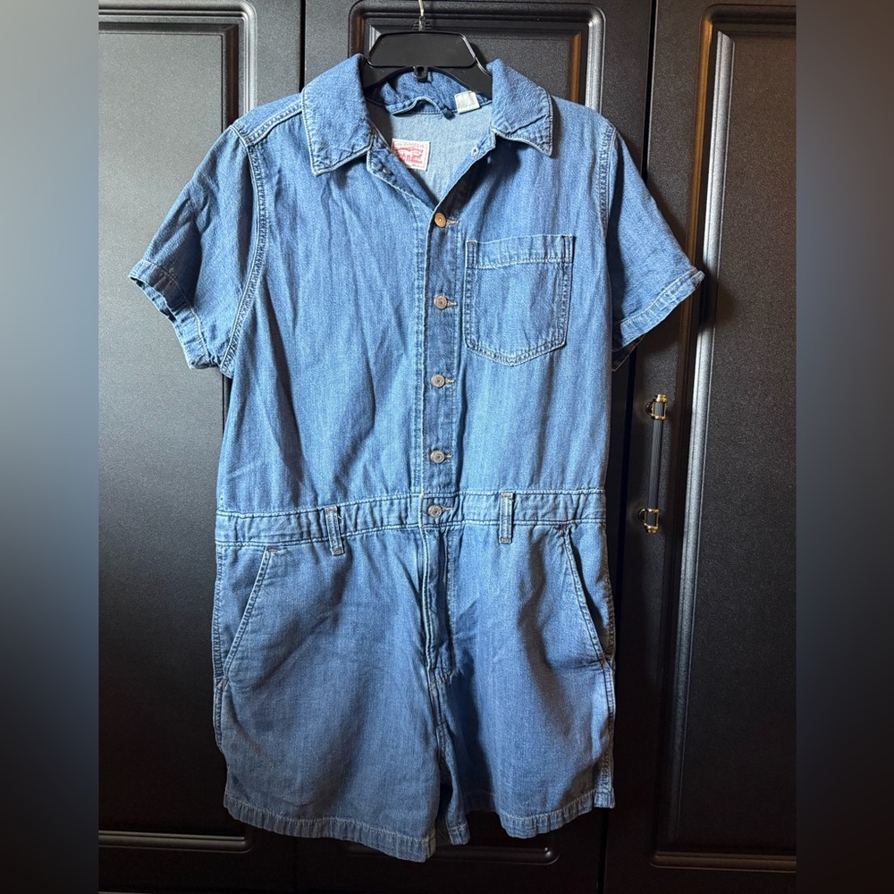 Levi's Blue Denim Jumper Large Button Up